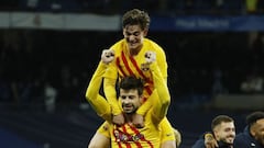 Gavi celebra el 0-4 del Bernabéu la temporada pasada