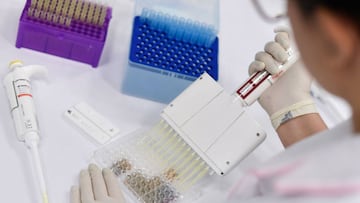 (FILES) In this file photo taken on March 26, 2020 A researcher works on the diagnosis of suspected coronavirus COVID-19 cases in Belo Horizonte, state of Minas Gerais, Brazil. - Brazil is in the forefront of vaccines for the new coronavirus, testing in large scale and preparing for the production of millions of dosis. On the other hand from Europe of China, the virus is expanding in the country which is second in the world in number of cases after the United States, an ideal situation to test the effectivity of a vaccine. (Photo by Douglas MAGNO / AFP)