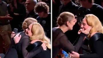 Video: Adele rompe en llanto al ver a Céline Dion en su concierto en Las Vegas