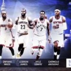Uno por uno: LeBron, Wade y Carmelo, al frente del Este