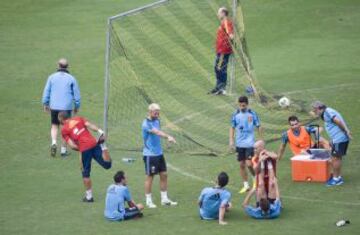 Entrenamiento de La Roja en el Estadio Monumental de Guayaquil. Sergio Ramos.