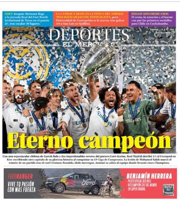 Las portadas de la prensa tras la final de Champions