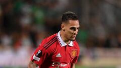 NICOSIA, CYPRUS - OCTOBER 06: Antony of Manchester United  during the UEFA Europa League group E match between Omonia Nikosia and Manchester United at GSP Stadium on October 06, 2022 in Nicosia, Cyprus. (Photo by Manchester United/Manchester United via Getty Images)