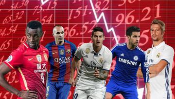 James, Iniesta, Coentrao... El 11 m¨¢s devaluado de la campa?a