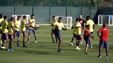 La Selección Colombia realizó su primer entrenamiento en Alicante y se prepara para los amistosos ante Chile y Argelia. 
