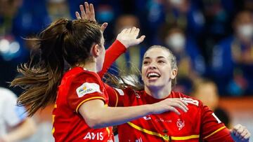 Paula Arcos celebra uno de sus goles en los cuartos de final del Mundial ante Alemania.