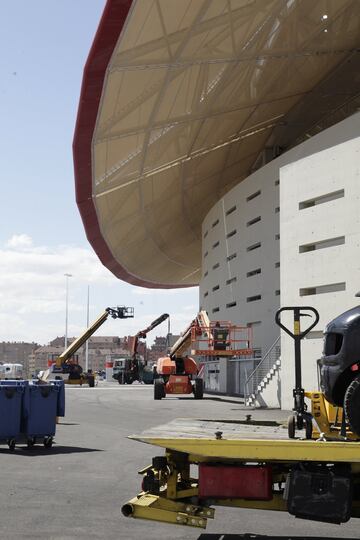 Después de la fiesta, continúan las obras en el Wanda Metropolitano