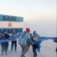 La victoria de Argentina se celebró...¡hasta en la Antártida!