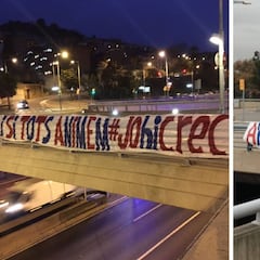 Barcelona cree en la remontada: la ciudad, llena de pancartas