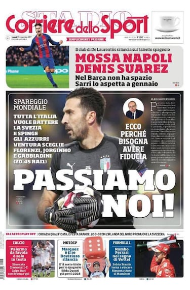 La prensa italiana quiere "evitar el apocalipsis" en el repechaje