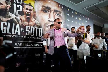 Conor Mcgregor, protagonista de la rueda prensa en el Hotel Hard Rock, presentando la velada de Bare Knuckle Fighting Championship (BKFC) entre Franco Tenaglia y Tony Soto.