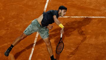 Tennis - Italian Open - Foro Italico, Rome, Italy - May 17, 2023 Argentina's Francisco Cerundolo in action during his quarter final match against Norway's Casper Ruud REUTERS/Ciro De Luca