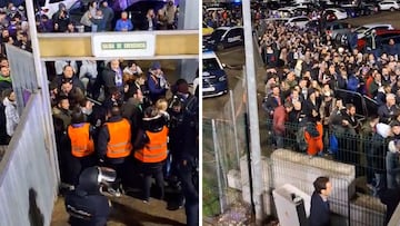 El caos que se ha vivido en los accesos al Guadalajara-Barça: el vídeo da claustrofobia