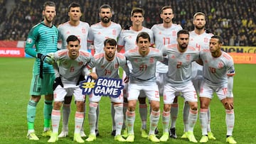 Este es el once inicial que presentó España ante Suecia.
