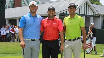 Jon Rahm, Sergio García y Rafa Cabrera Bello.