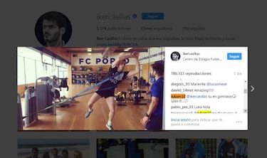 Modric bromea con el vídeo en el gimnasio de Iker Casillas