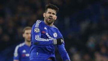 Diego Costa celebra un gol con el Chelsea.