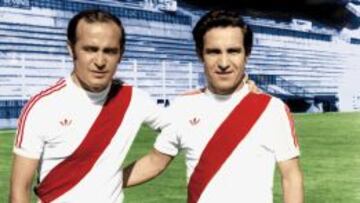 LEYENDAS. Felines (a la izquierda) y Potele (derecha) firmaron el primer ascenso del Rayo a Primera.