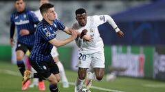 Vinicius, durante el Real Madrid-Atalanta.