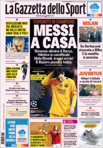 Portadas de la prensa mundial