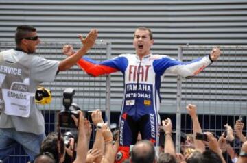 Jorge Lorenzo se proclamó campeón del GP de españa en 2010.