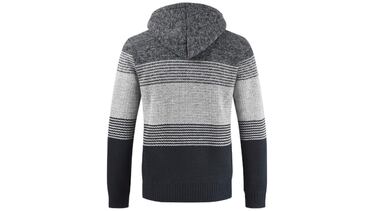 Haz frente al frío con esta chaqueta de punto con capucha suave