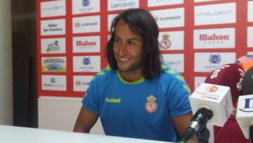 Mario Ortiz, jugador de la Cultural, en rueda de prensa.