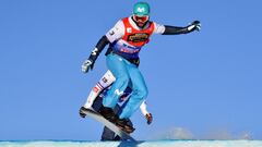 Lucas Eguibar, en acci&oacute;n durante la final de los Mundiales de Snowboard de Idre Fjall.