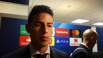 James analiza la derrota del Madrid en zona mixta