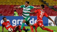 Mat&iacute;as Mier durante el partido entre Equidad e Independiente Campo Grande por Copa Sudamericana.