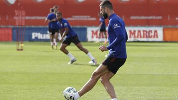 Felipe, en el entrenamiento del Atlético.