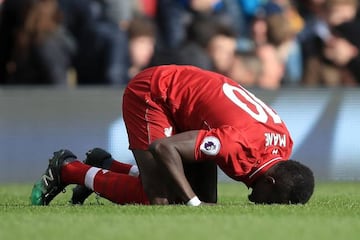 Mané celebrates after scoring one of his 79 Premier League goals