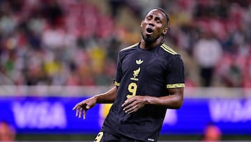 Julian Quinones of Mexico during 2025 International Friendly match between Mexico (Mexican National team) and Ecuador at Akron Stadium, on October 14, 2025 in Guadalajara, Jalisco, Mexico.