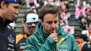Fernando Alonso durante el GP de Jap車n de F車rmula 1.