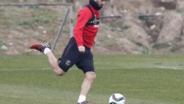 Nico Pareja, en un entrenamiento.