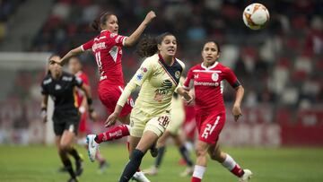 Las &Aacute;guilas se presentaron en el Nemesio Diez para sorprender a las &quot;Diablitas&quot;, pero en un juego de volteretas, los equipos empataron a dos en la ida de los cuartos de final de la Liga MX Femenil.
 
 
 EN LA FOTO: 
 
 
 
 
 
 Photo durin