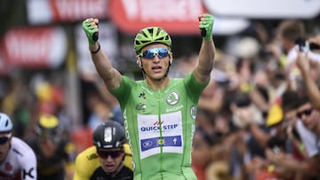 Marcel Kittel celebra su victoria en la d&eacute;cima etapa del Tour de Francia 2017.