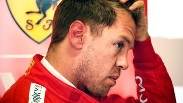 Sebastian Vettel (Ferrari) en Barcelona. F1 2019.