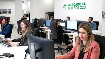 Equipo de atenci&oacute;n al cliente de Mercadona.