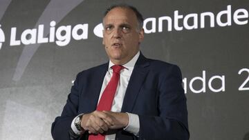 01/07/19 EL PRESIDENTE DE LA LIGA JAVIER TEBAS Y CONSEJERO DELEGADO DEL SANTADER RAMI ABOUKHAIR DAN LA BIENVENIDA A LOS EQUIPOS ASCENDIDOS A SEGUNDA DIVISION LIGA 123 Y LIGA SANTANDER PRIMERA DIVISION
OSASUNA, MALLORCA Y GRANADA
MIRANDES, PONFERRADI