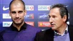 Pep Guardiola y Txiki Begiristain.