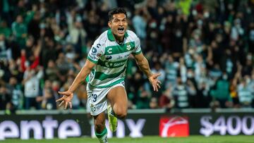 during the game Santos vs Tigres UANL, corresponding to the Quarterfinals first leg match of the Torneo Apertura Grita Mexico A21 of the Liga BBVA MX, at TSM Corona Stadium, on November 25, 2021.
<br><br>
durante el parti