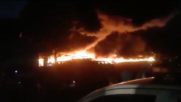 Reportan incendio en base de la Guardia Nacional en Iztapalapa