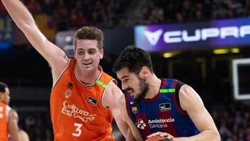 04/02/24  PARTIDO BALONCESTO BASKET 
LIGA ACB LIGA ENDESA  JORNADA 21 
BARCELONA - VALENCIA 
NATE REUVERS NIKOLA KALINIC