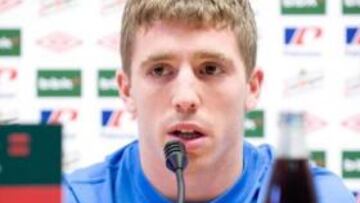 Iker Muniain en sala de prensa.