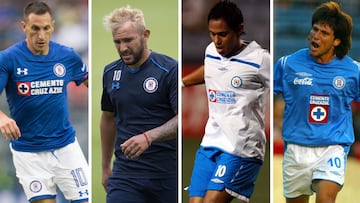 Los últimos jugadores que utilizaron el dorsal ‘10′ en Cruz Azul