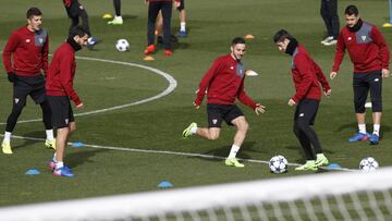 Nico Pareja en el entrenamiento. 