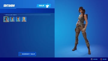 El skin Lara Croft se desbloquea llegando al nivel 15 del Pase de Batalla de la Temporada 6 de Fortnite Capítulo 2