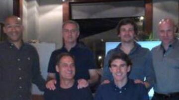 Mourinho celebró la 32ª Liga con todo su cuerpo técnico