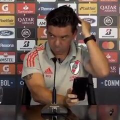 Gallardo, entre risas con los periodistas: "Me di cuenta que están pendientes de mi pelo"